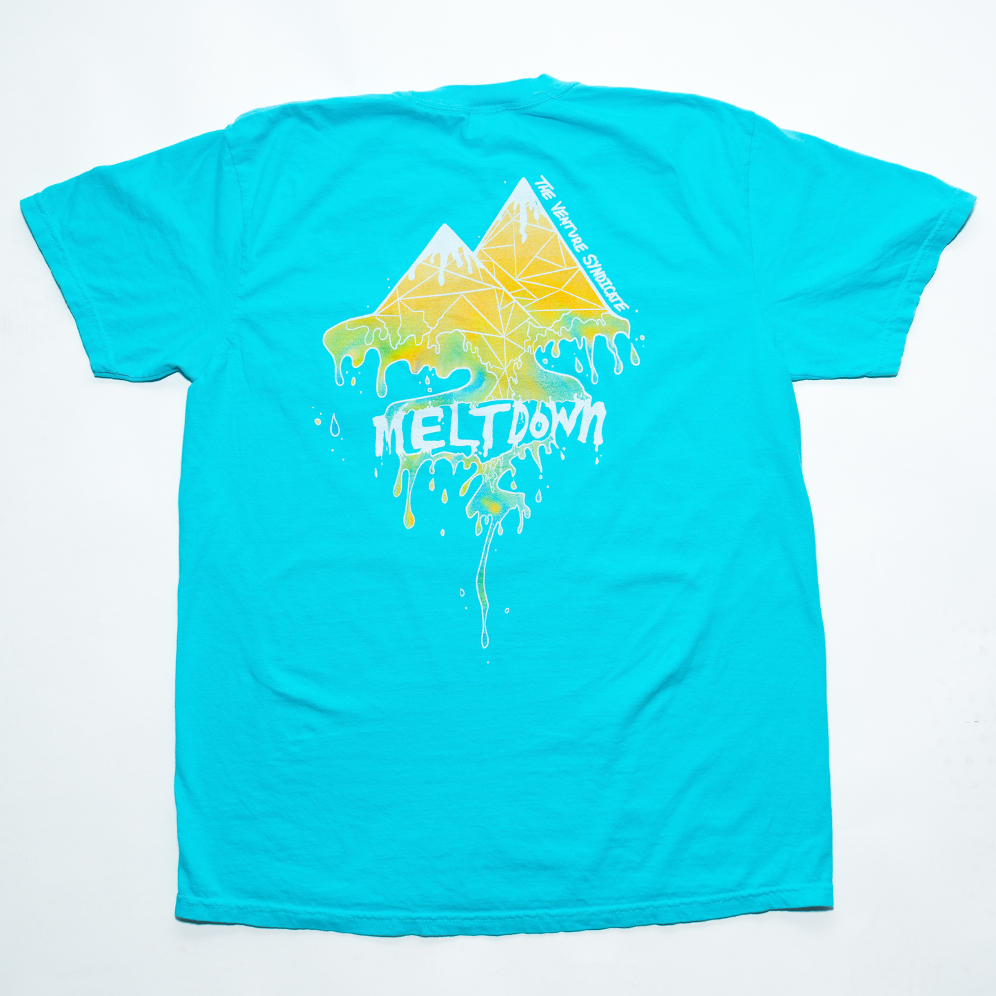 blue pocket tee meltdown collection graphic