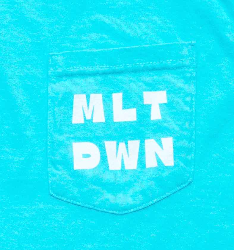 meltdown collection blue pocket tee