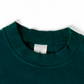 ribbed collar green crewneck sweatshirt