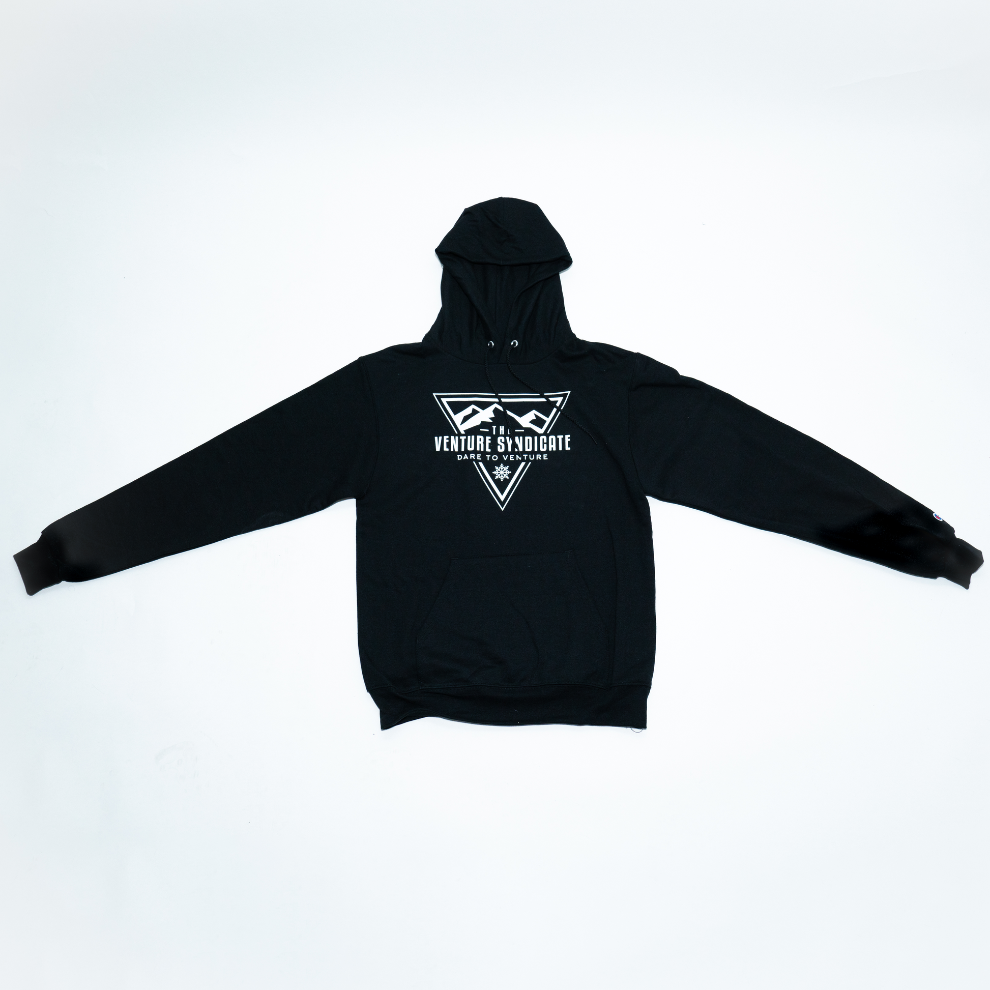 black venture syndicate logo graphic hoodie